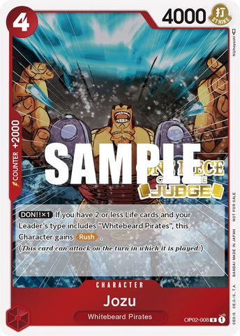 Jozu (Judge) (OP02-008) (One Piece Promotion Cards)