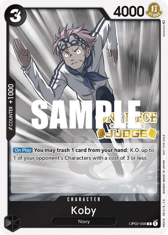 Koby (Judge) (OP02-098) (One Piece Promotion Cards)