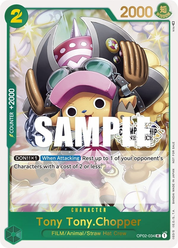 Image for Tony Tony.Chopper (Store Championship Participation Pack) (OP02-034) (One Piece Promotion Cards) - One Piece Card Game