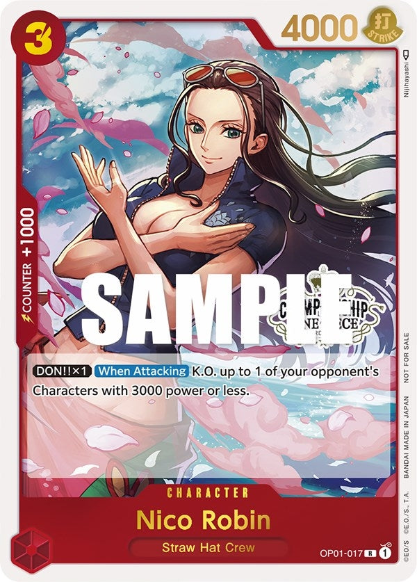 Nico Robin (Store Championship Participation Pack) (OP01-017) (One Piece Promotion Cards)