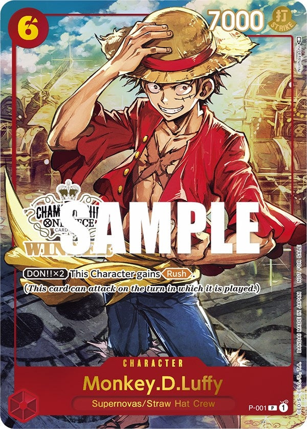 Monkey.D.Luffy (Store Championship Trophy Card) (P-001) (One Piece Promotion Cards)