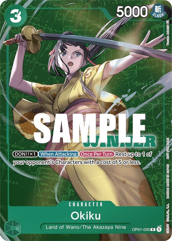 Okiku (Winner Pack Vol. 4) (OP01-035) (One Piece Promotion Cards)
