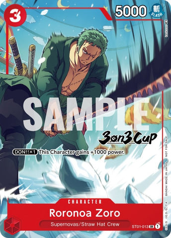 Image for Roronoa Zoro (3-on-3 Cup) [Participant] (ST01-013) - One Piece Card Game