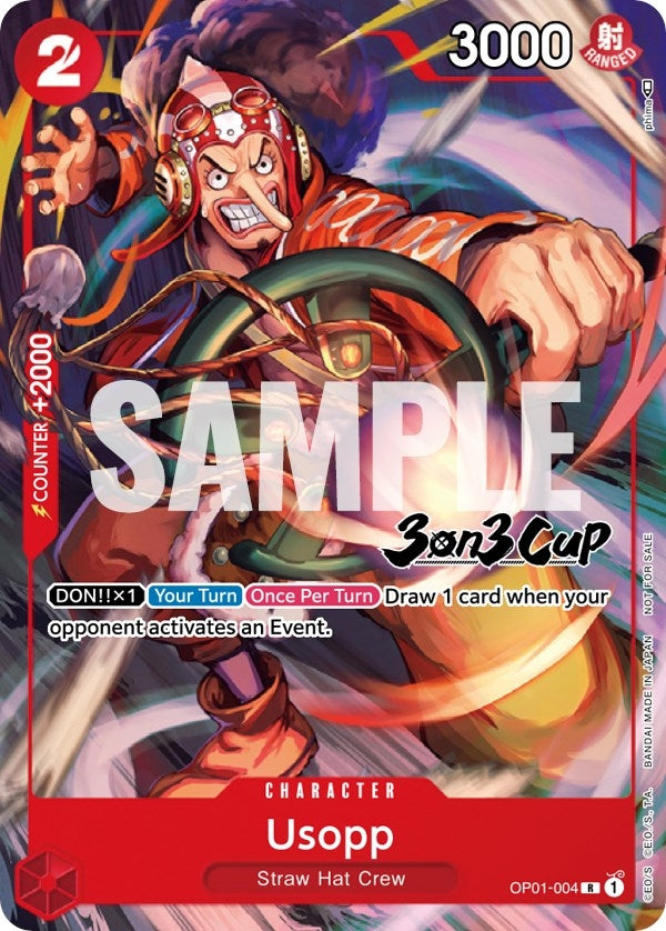 Image for Usopp (3-on-3 Cup) [Participant] (OP01-004) - One Piece Card Game