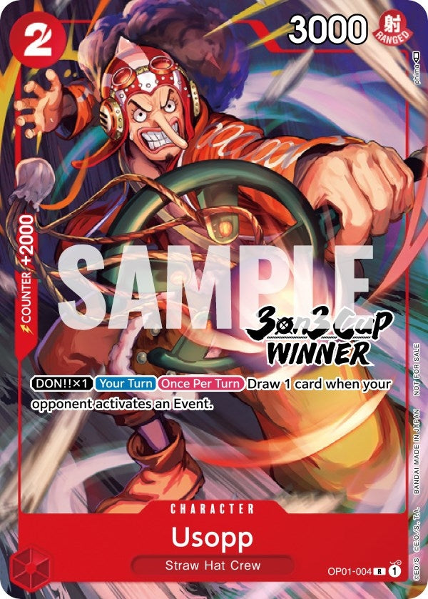 Image for Usopp (3-on-3 Cup) [Winner] (OP01-004) (One Piece Promotion Cards) - One Piece Card Game