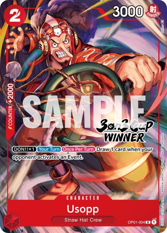 Image for Usopp (3-on-3 Cup) [Winner] (OP01-004) (One Piece Promotion Cards) - One Piece Card Game