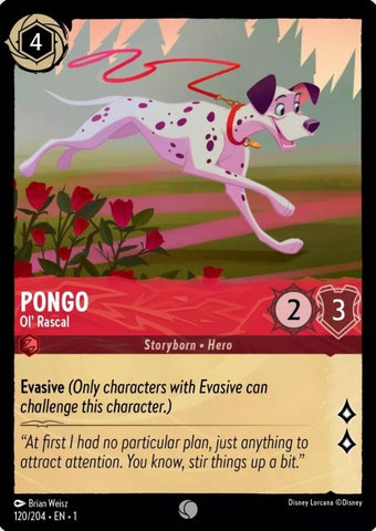 Image for Pongo - Ol' Rascal (120/204) - Disney Lorcana