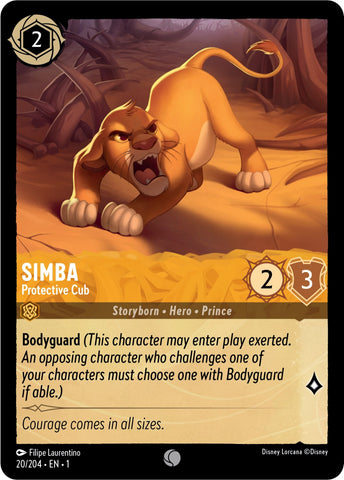 Image for Simba - Protective Cub (20/204) - Disney Lorcana
