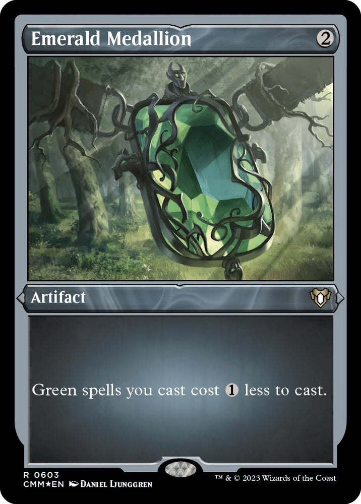 Image for Emerald Medallion (Foil Etched) (603) [Commander Masters]