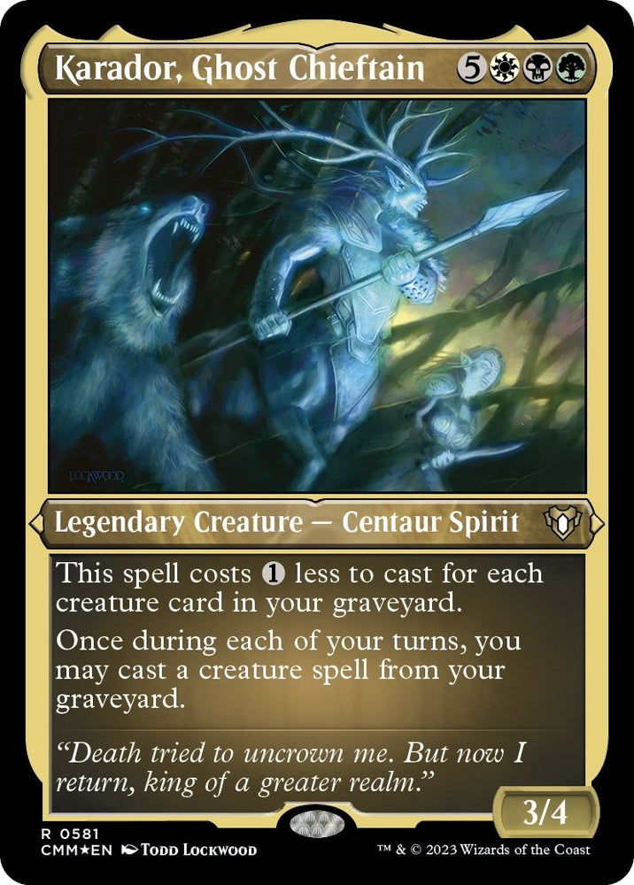 Image for Karador, Ghost Chieftain (Foil Etched) (581) [Commander Masters]