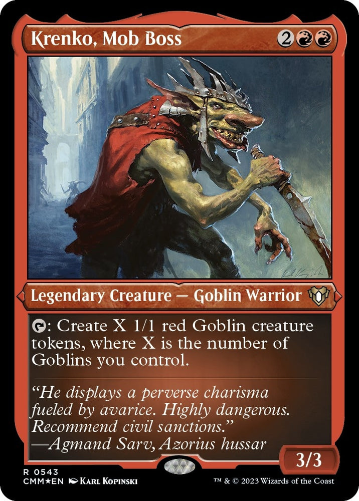 Image for Krenko, Mob Boss (Foil Etched) (543) [Commander Masters]