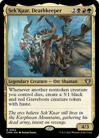 Image for Sek'Kuar, Deathkeeper (354) [Commander Masters]