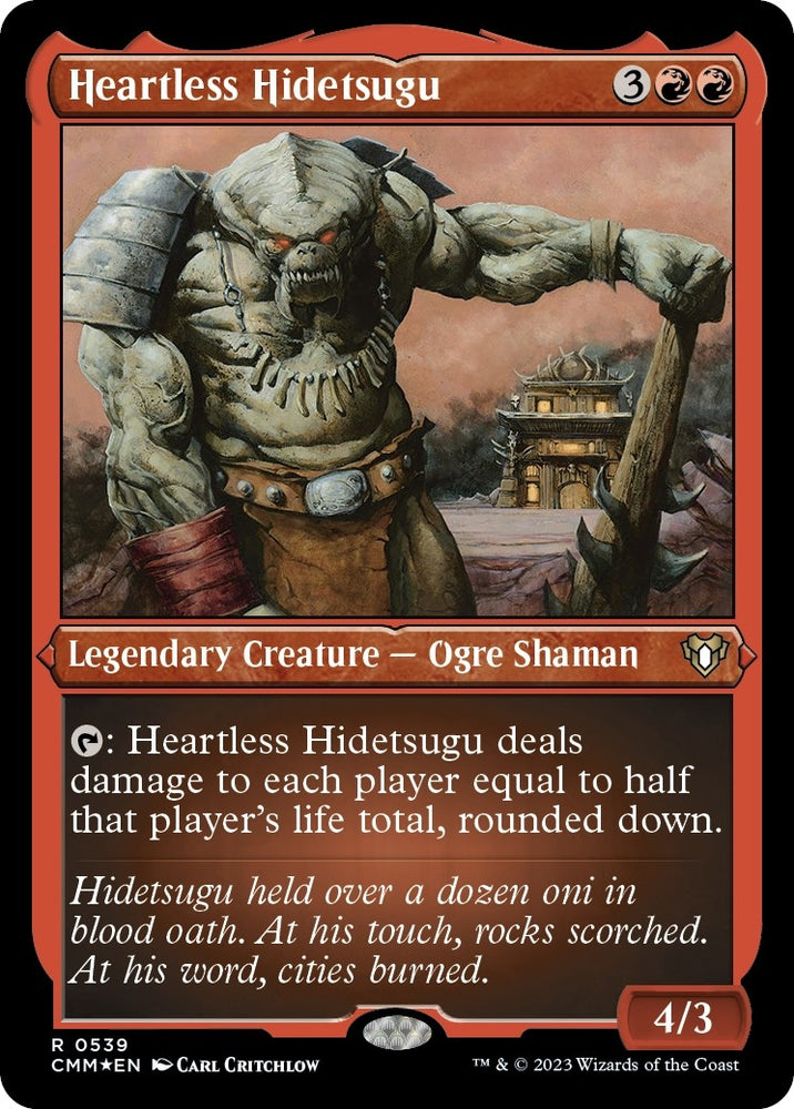 Image for Heartless Hidetsugu (Foil Etched) (539) [Commander Masters]