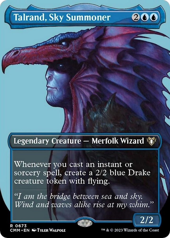 Image for Talrand, Sky Summoner (Borderless) (673) [Commander Masters]