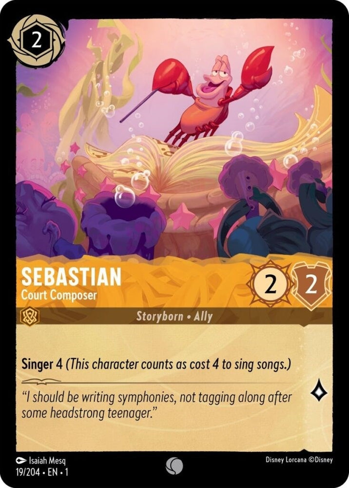 Image for Sebastian - Court Composer (19/204) - Disney Lorcana