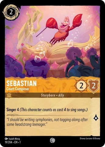 Image for Sebastian - Court Composer (19/204) - Disney Lorcana