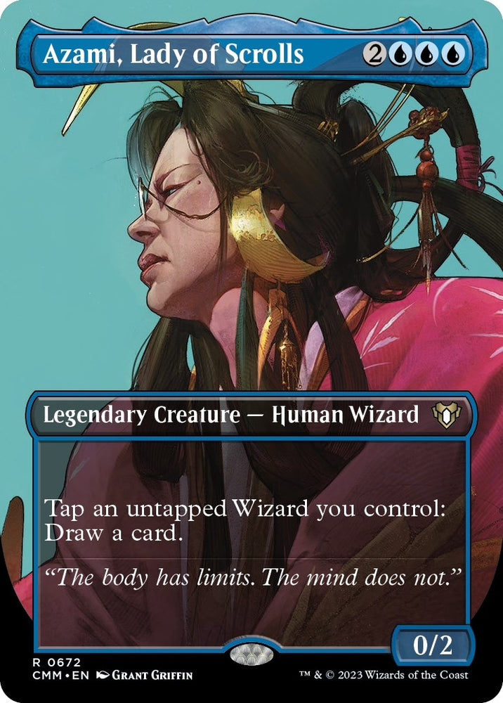 Image for Azami, Lady of Scrolls (Borderless) (672) [Commander Masters]