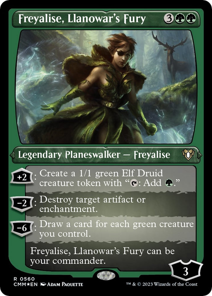 Image for Freyalise, Llanowar's Fury (Foil Etched) (560) [Commander Masters]
