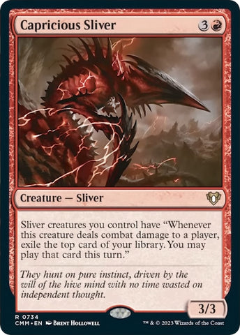 Image for Capricious Sliver (734) [Commander Masters]
