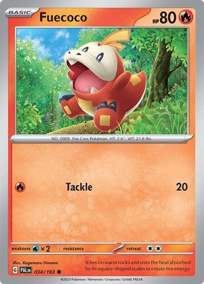 Fuecoco - 034/193 (Summer 2023 Collector Chest) (034/193) (Miscellaneous Cards & Products)