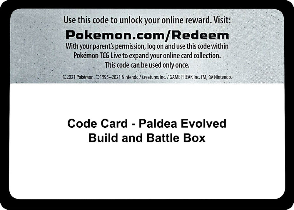 Image for Code Card - Paldea Evolved Build and Battle Box (SV02: Paldea Evolved) (PAL) - Pokemon