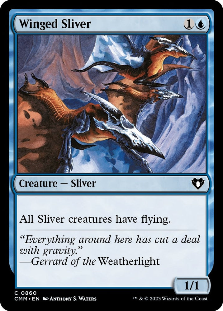 Image for Winged Sliver (860) [Commander Masters]