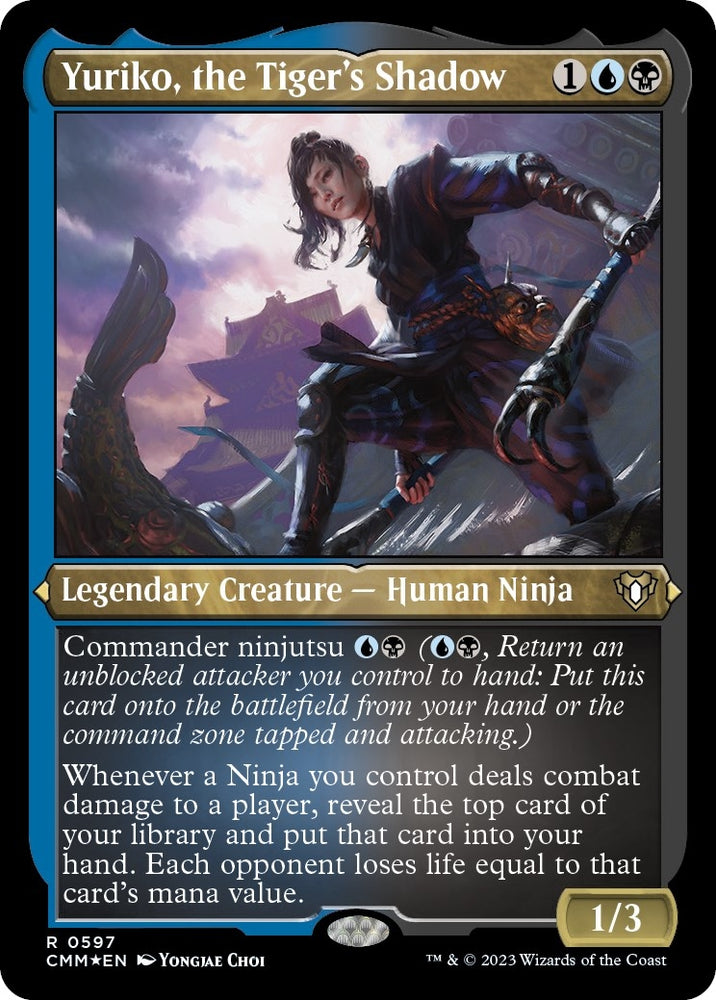 Image for Yuriko, the Tiger's Shadow (Foil Etched) (597) [Commander Masters]