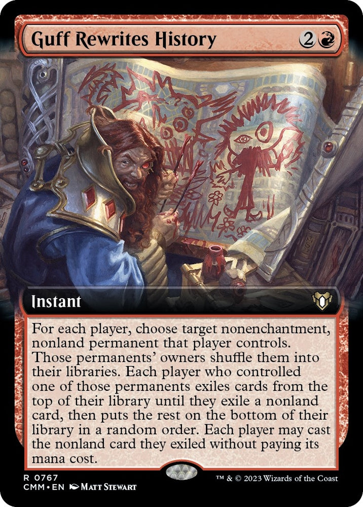 Image for Guff Rewrites History (Extended Art) (767) [Commander Masters]