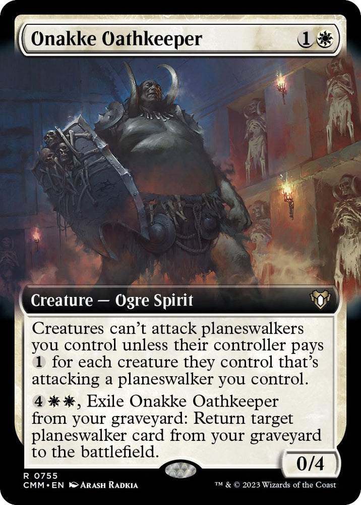 Image for Onakke Oathkeeper (Extended Art) (755) [Commander Masters]