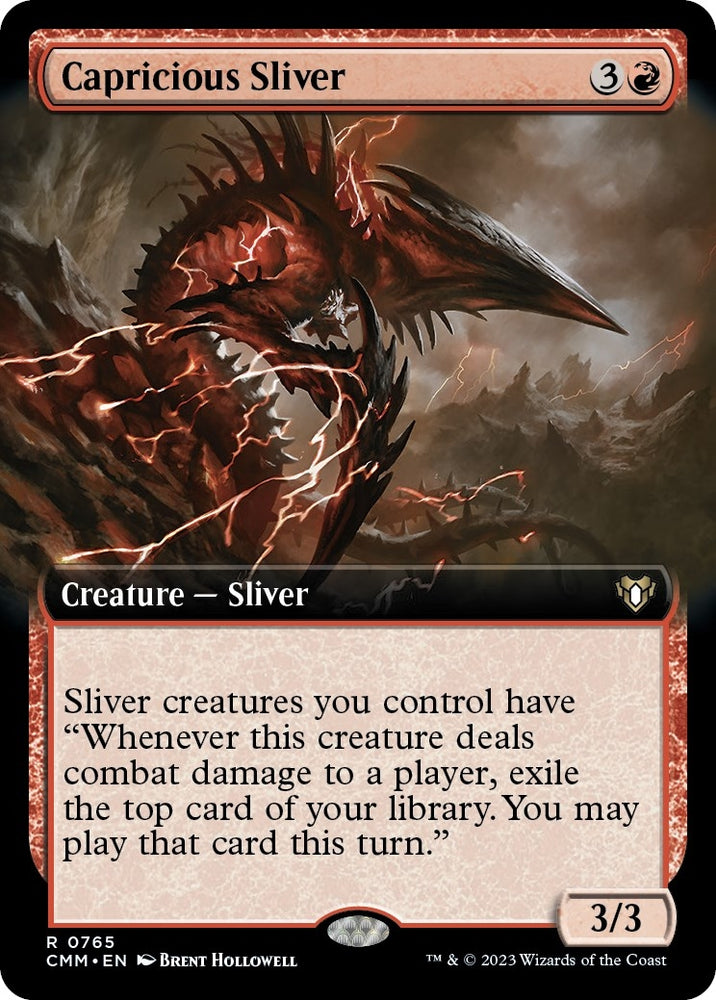 Image for Capricious Sliver (Extended Art) (765) [Commander Masters]
