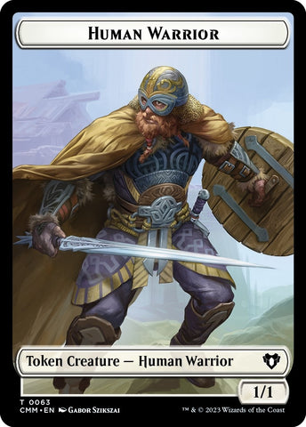 Image for Human Warrior // Zombie Army Double-Sided Token (63 // 69) [Commander Masters]