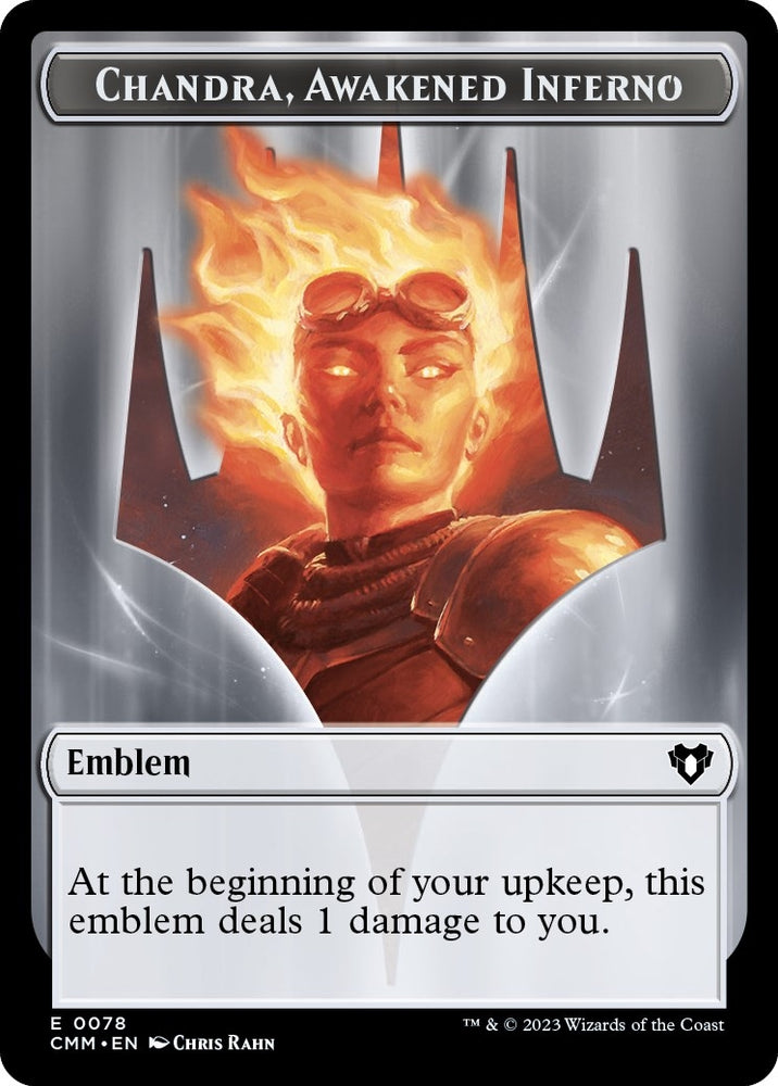 Image for Emblem - Chandra, Awakened Inferno // Wizard Double-Sided Token (78 // 71) [Commander Masters]