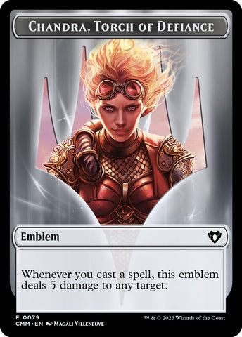 Image for Emblem - Chandra, Torch of Defiance // Wizard Double-Sided Token (79 // 71) [Commander Masters]