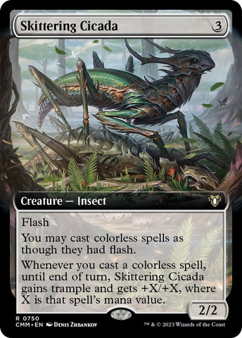 Image for Skittering Cicada (Extended Art) (750) [Commander Masters]