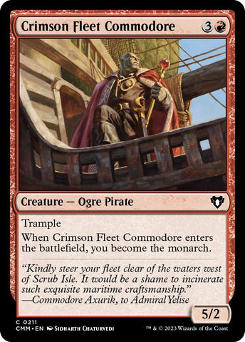 Image for Crimson Fleet Commodore (211) [Commander Masters]