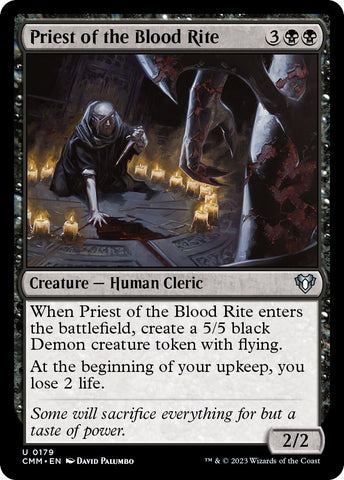 Image for Priest of the Blood Rite (179) [Commander Masters]