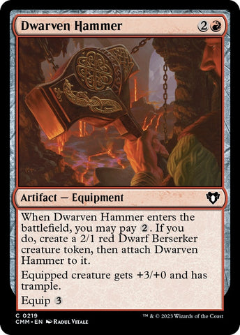 Image for Dwarven Hammer (219) [Commander Masters]