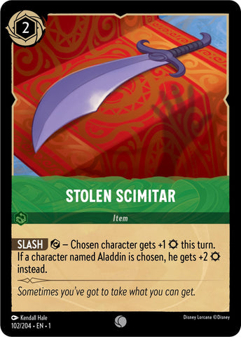 Image for Stolen Scimitar (102/204) - Disney Lorcana