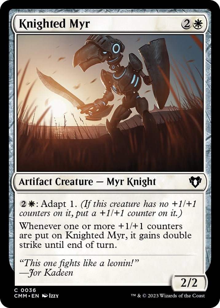 Image for Knighted Myr (36) [Commander Masters]