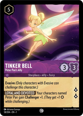 Image for Tinker Bell - Peter Pan's Ally (58/204) - Disney Lorcana
