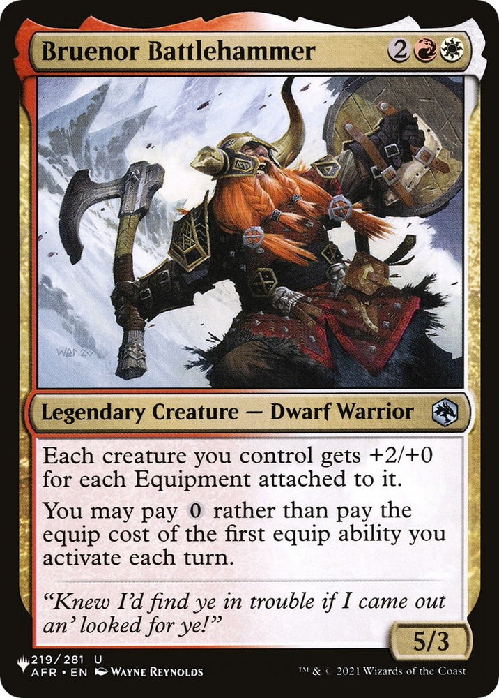 Image for Bruenor Battlehammer (219) [The List Reprints]