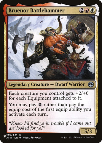 Image for Bruenor Battlehammer (219) [The List Reprints]