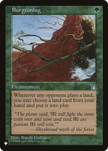 Image for Burgeoning [The List Reprints]