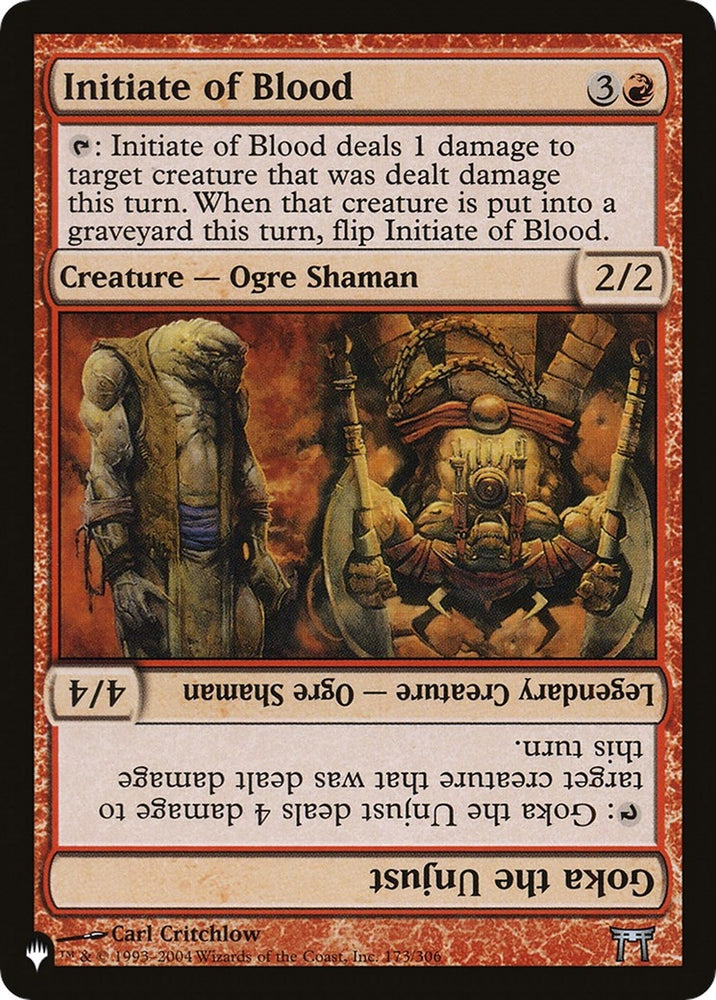Image for Initiate of Blood // Goka the Unjust (173) [The List Reprints]