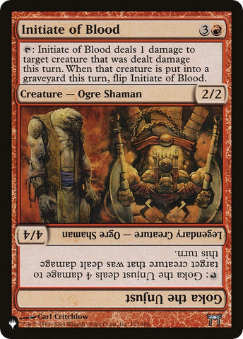 Image for Initiate of Blood // Goka the Unjust (173) [The List Reprints]