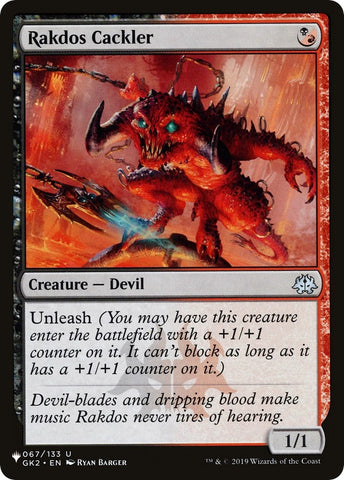 Image for Rakdos Cackler (67) [The List Reprints]