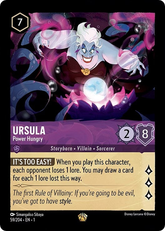 Image for Ursula - Power Hungry (59/204) - Disney Lorcana