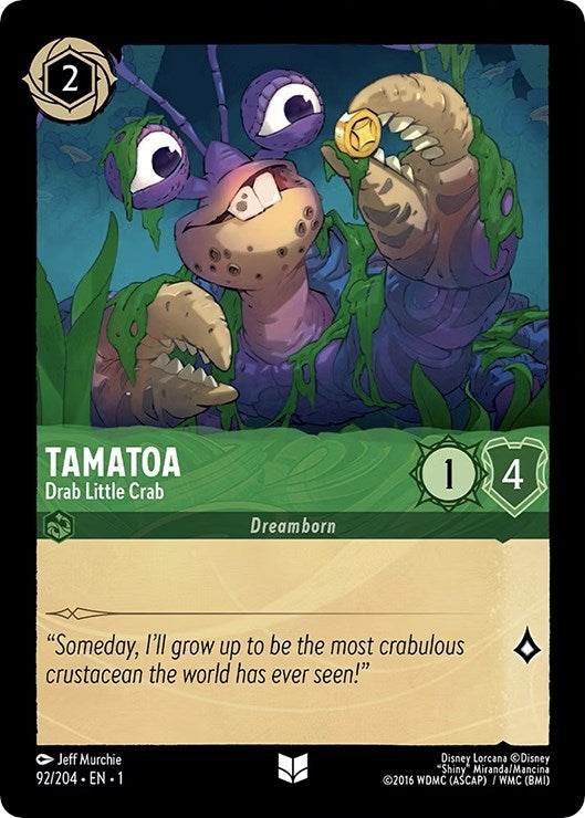 Image for Tamatoa - Drab Little Crab (92/204) - Disney Lorcana