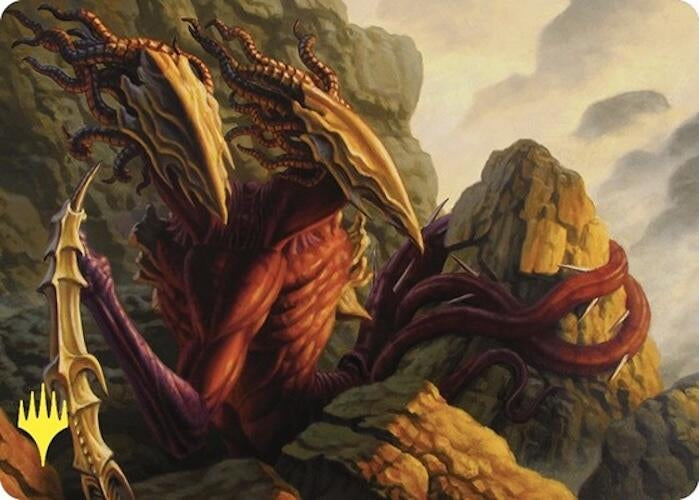 Image for Two-Headed Sliver Art Card (Gold-Stamped) (79) (Art Series: Commander Masters) (ASCMM) - Magic: The Gathering