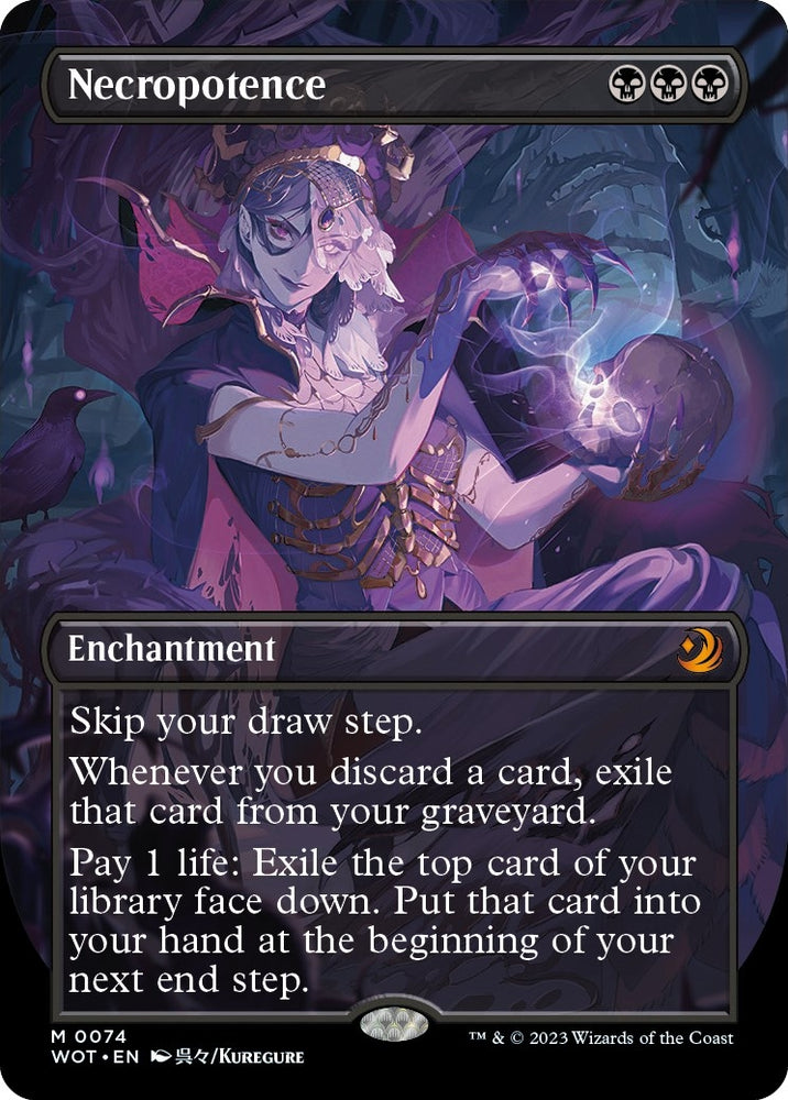Image for Necropotence (Anime Borderless) (74) [Wilds of Eldraine: Enchanting Tales]